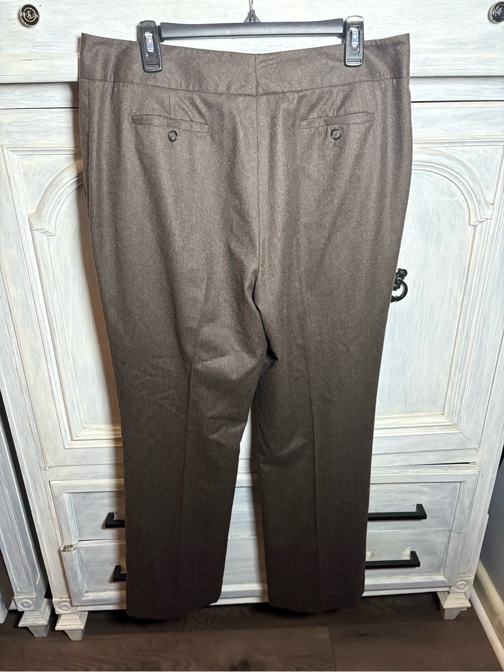 Brooks Brothers Chocolate 100% Wool Cuffed Hem Dress Pants Classic Quiet Luxury - Picture 6 of 8